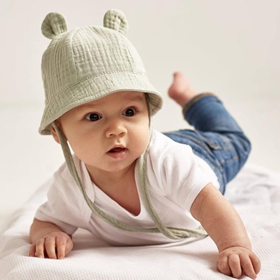 Chapeau bebe vert