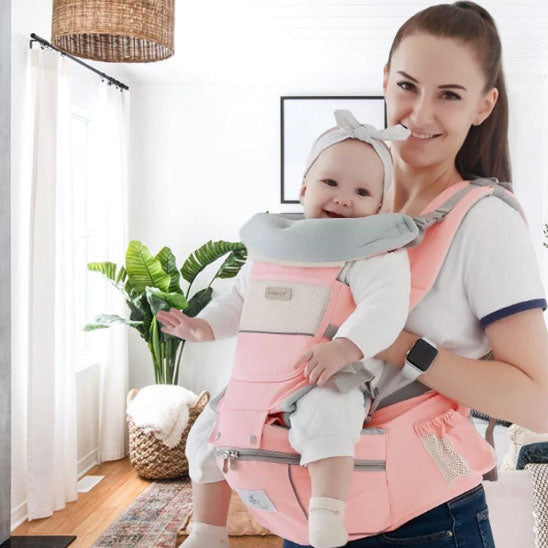 porte bébé ergonomique rose