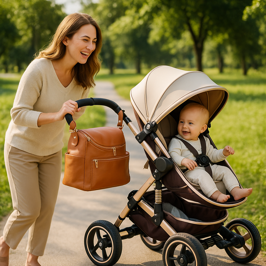 Sac a langer moderne brun