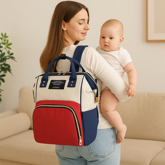 Sac à langer Mummy™ rouge blanc bleu