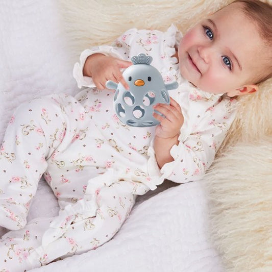 Anneau de dentition bleu poudre