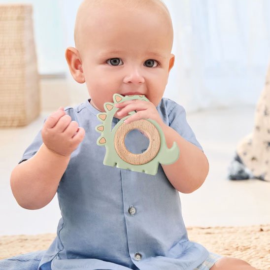 Anneau de dentition Dino vert