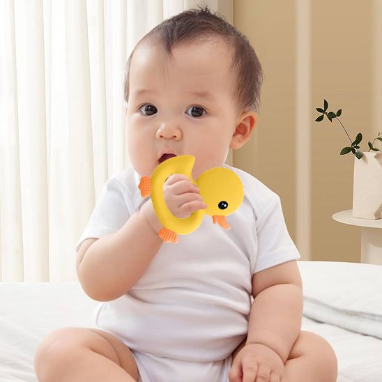 Anneau de dentition léger jaune