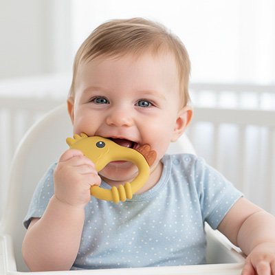 Anneau de dentition poussin jaune