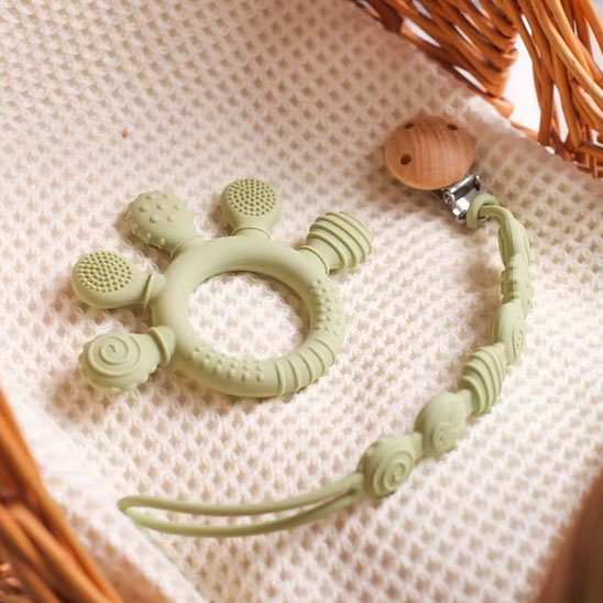 Anneau de dentition pratique vert