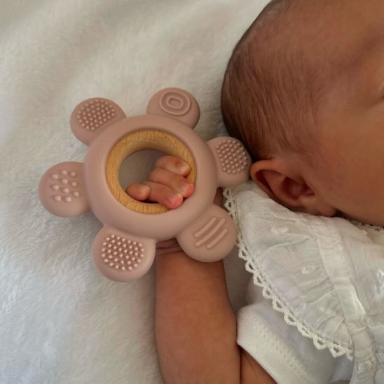 Anneau de dentition rose bébé