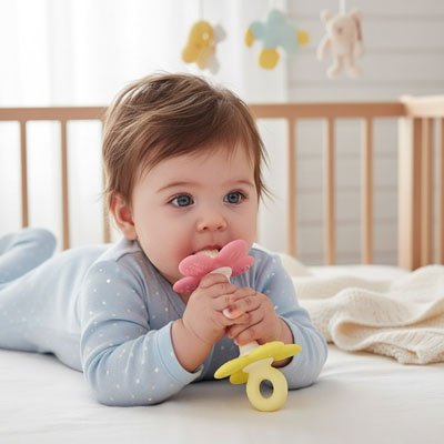 Anneau de dentition rose