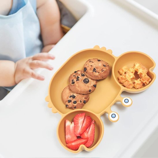 Assiette bebe crabe jaune