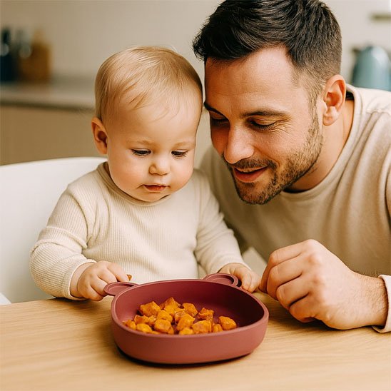 Assiette bébé ventouse antidérapante