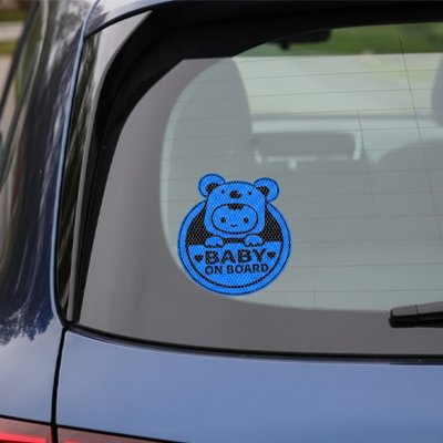 Autocollant pour voiture réfléchissant bleu