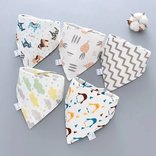 Bavoir bandana blanc