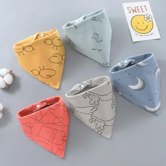 Bavoir bandana multicolore