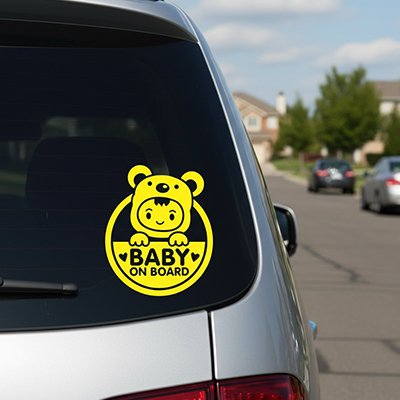 Bébé à bord​ voyagement jaune
