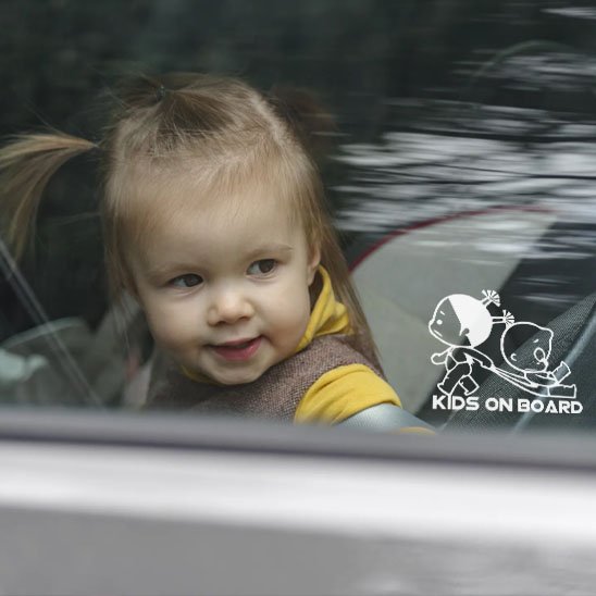 Bébés à bord pour transport blanc