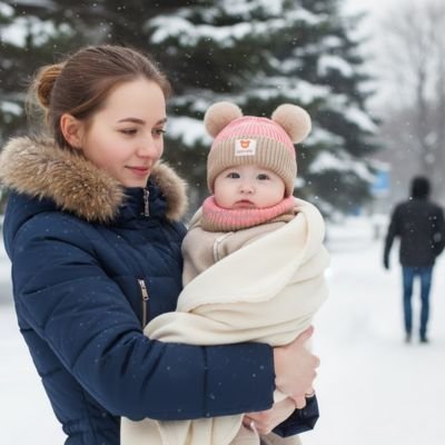 Bonnet bebe beige rose
