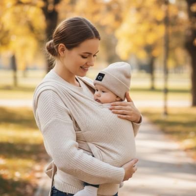 Bonnet bebe chaud beige