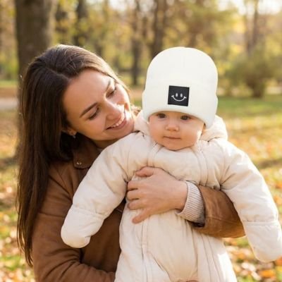 Bonnet bebe chaud blanc