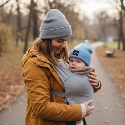 Bonnet bebe chaud bleu