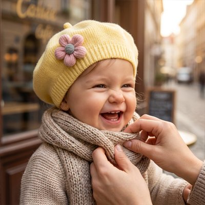 Bonnet bebe doux et chaud voyagement
