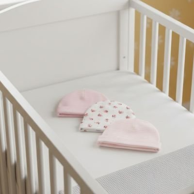 Bonnet bébé fille léger rose tendre