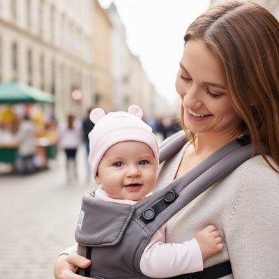 Bonnet bebe leger rose