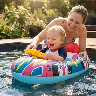 Bouee enfant voyagement léger et sécuritaire bleu