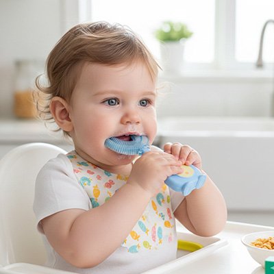 Brosse a dent bebe koala bleu