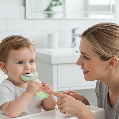 Brosse a dent bebe koala vert