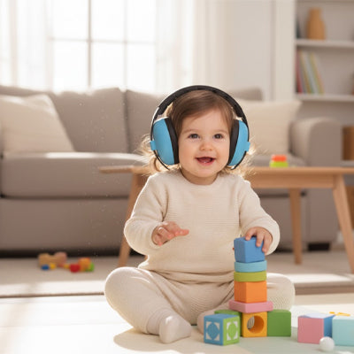 Casque anti bruit bébé bleu