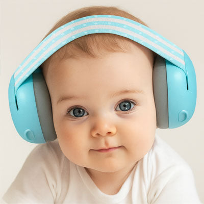 Casque anti bruit bébé de qualité  bleu