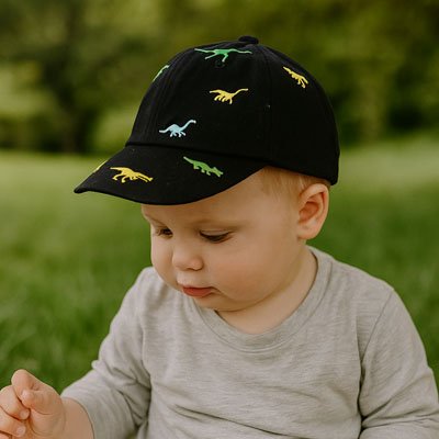 Casquette bebe dino Noir