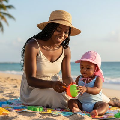 Casquette pour bebe Rose