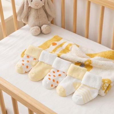 Chaussette pour bebe légère jaune
