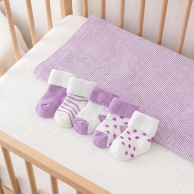 Chaussette pour bebe violet