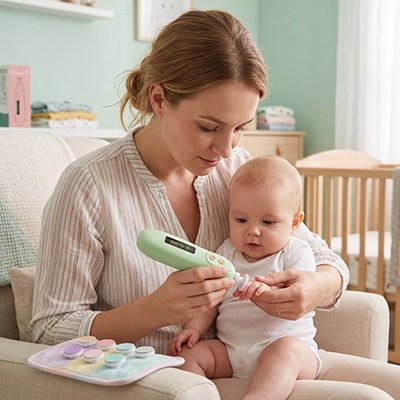 coupe ongle pour bebe rechargeable vert