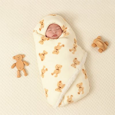couverture bébé douce et chaude beige