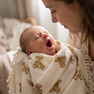 Couverture bébé nounours douce