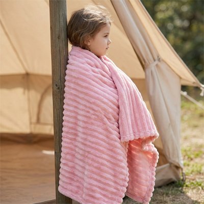 Couverture enfant douce et polyvalente rose