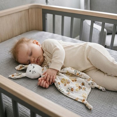 Doudou bebe  douce et sécurisée fleur