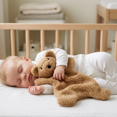 Doudou ourson doux et léger brun