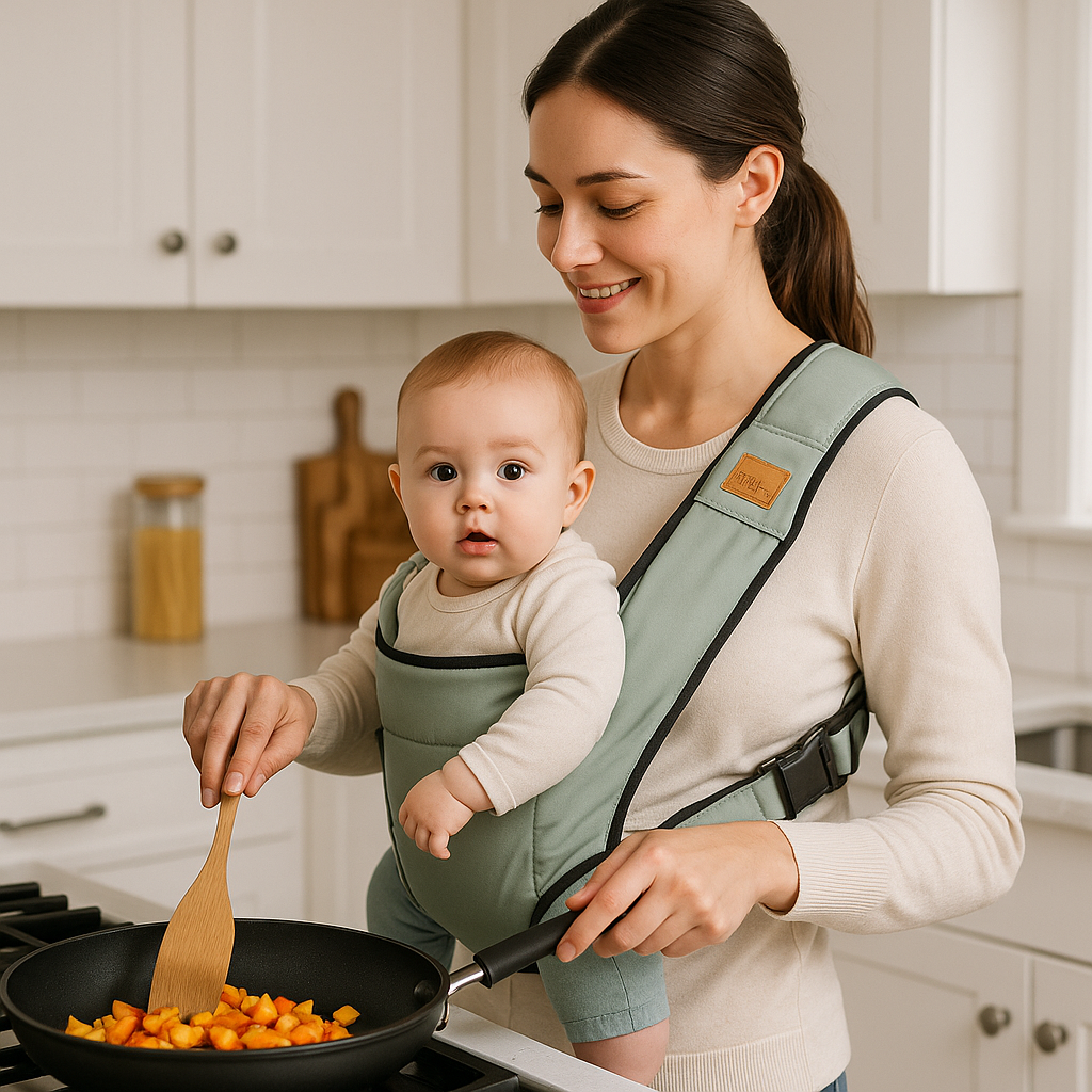 écharpe de portage ergonomique vert