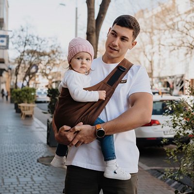 Écharpe de portage moderne marron