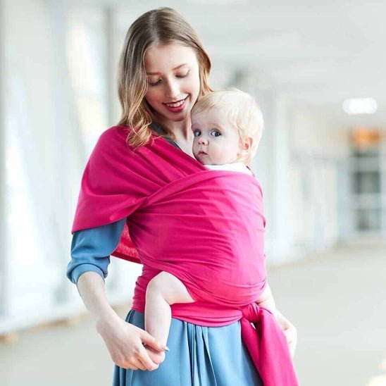 Echarpe de portage rose fuchsia 