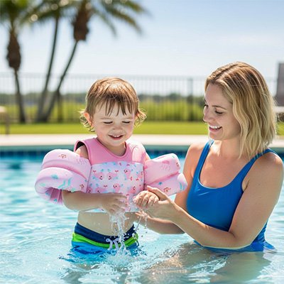 Gilet de sauvetage enfant ergonomique baleine rose