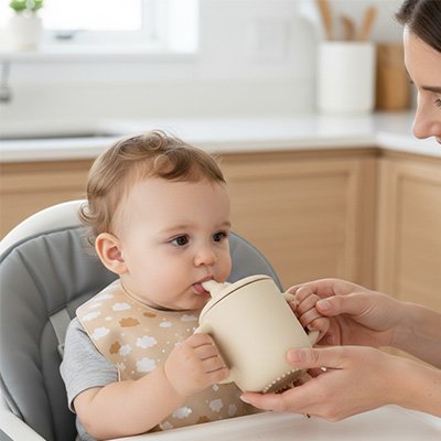 Gobelet bebe beige