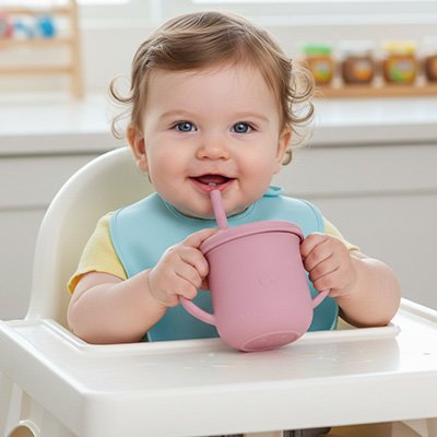 Gobelet bebe rose pale