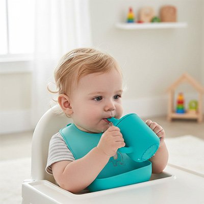 Gobelet bebe turquoise