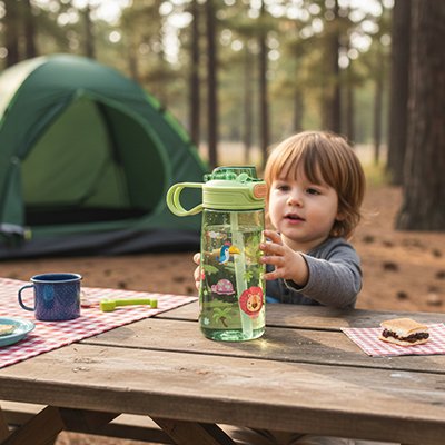 Gourde enfant voyagement vert