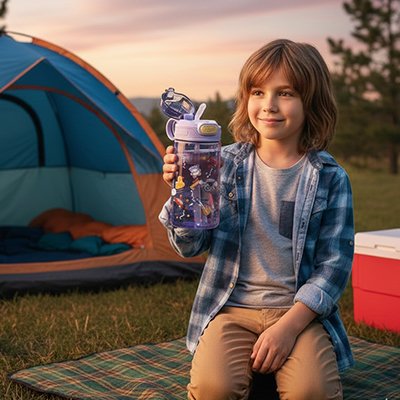 Gourde enfant voyagement violet