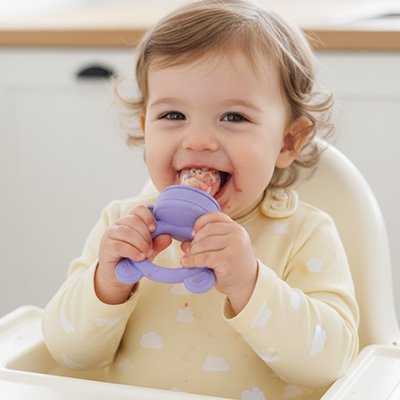 Grignoteuse bebe mauve